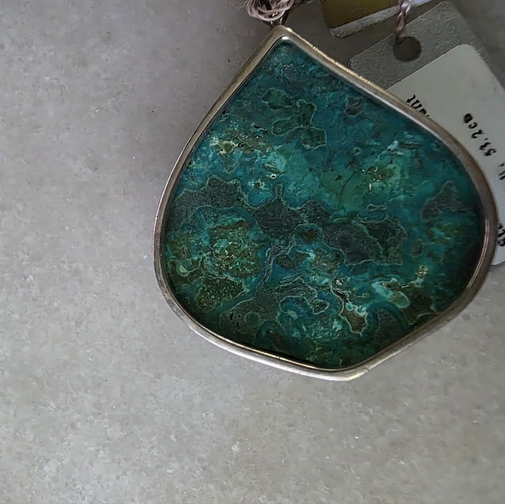 Starborn Sterling silver and Chrysocolla pendant - Picture 3 of 5